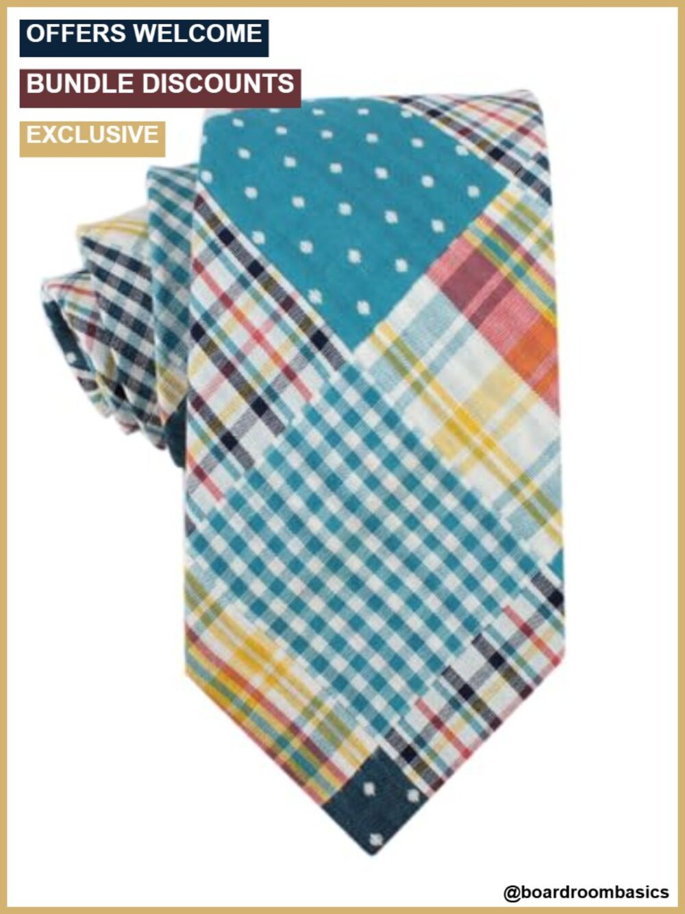 OTAA Handcrafted Cotton Necktie for Men Formal Wedding Groomsmen Tie